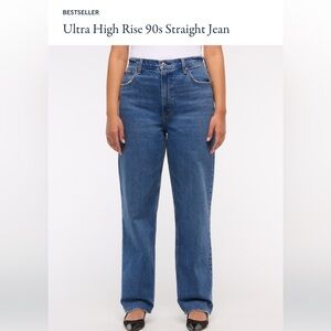 NWOT Abercrombie 90’s Straight Jean- Size 27r